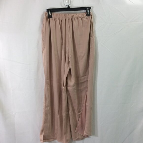 2 Pc Loungewear Set Cropped Top Short Sleeve Long Pants Silky Athleisure Small - Picture 8 of 8